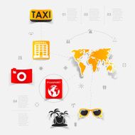 Set of summer tourism icons N427