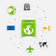 Set of summer tourism icons N428