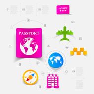 Set of summer tourism icons N432