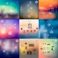 business infographic with unfocused background N161