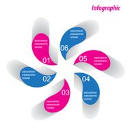 Infographic design template with paper tags N74