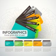 abstract card infographics
