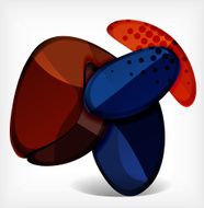 Abstract option infographic - glass round shapes N2