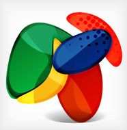 Abstract option infographic - glass round shapes N12