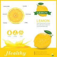 lemon juice infographic vector