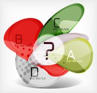 Abstract option infographic - glass round shapes N19
