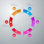 Vector illustration infographics six options N10