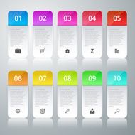 Vector illustration infographics ten options N8