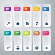 Vector illustration infographics ten options N9