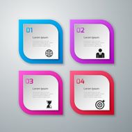 Vector illustration infographics four options N73