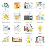 Business and finance theme flat style colorful vector icon se N6