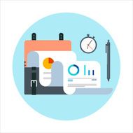 Project Management theme flat style minimal stylish colorful