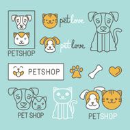 Pet logo design elements