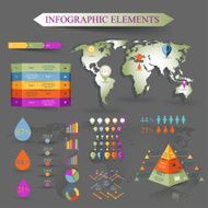 Vector set of infographics elements N4