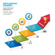 Template modern info graphic design for business N16