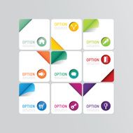 Modern banner button with social icon design options Vector N2
