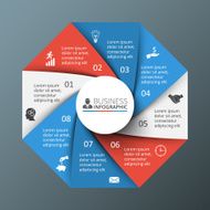 Vector octagon infographic