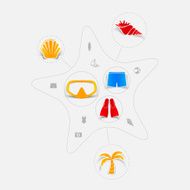 Set of summer tourism icons N435