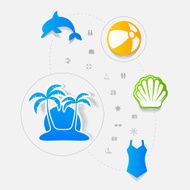 Set of summer tourism icons N458