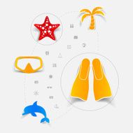 Set of summer tourism icons N459