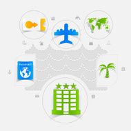 Set of summer tourism icons N461