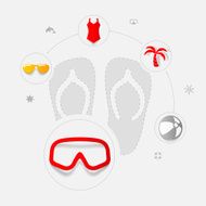 Set of summer tourism icons N464