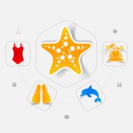 Set of summer tourism icons N467