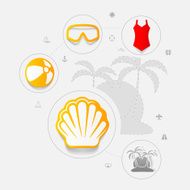 Set of summer tourism icons N472