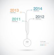Outline infographics timeline innovation vector