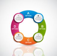 Abstract 3D business options infographics template N7