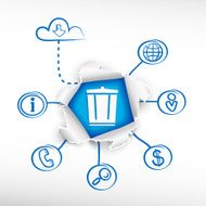 Recycle garbage can and sketch diagrams