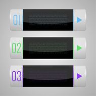 Set of shiny banners with glossy surface for infographics N2