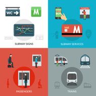 Subway Icons Set