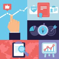 Vector business concepts in flat style N2