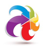 Infinite loop arrows vector abstract symbol graphic design N4
