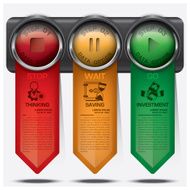 Business And Financial With Traffic Light Sign Infographic Diagram