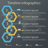 timeline infographics for shipping company