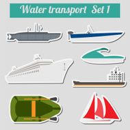 Set of water transport icon for creating your own infographics