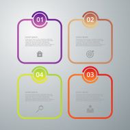 Vector illustration infographics four options N75