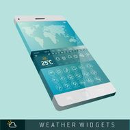 Weather widgets vector template N3