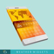 Weather widgets vector template N4