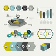 Set of infographic elements Layout template Vector