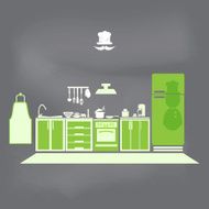 Kitchen interior concept illustration N6