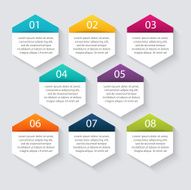 Vector colorful info graphics for your business presentations N201