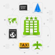 Set of summer tourism icons N482