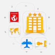 Set of summer tourism icons N483