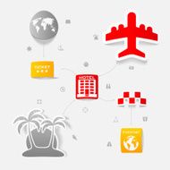 Set of summer tourism icons N487
