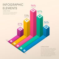 abstract bar chart infographics N11