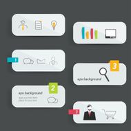 Speech bubble Flat infographic template