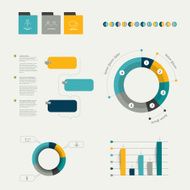 Flat infographic template N3